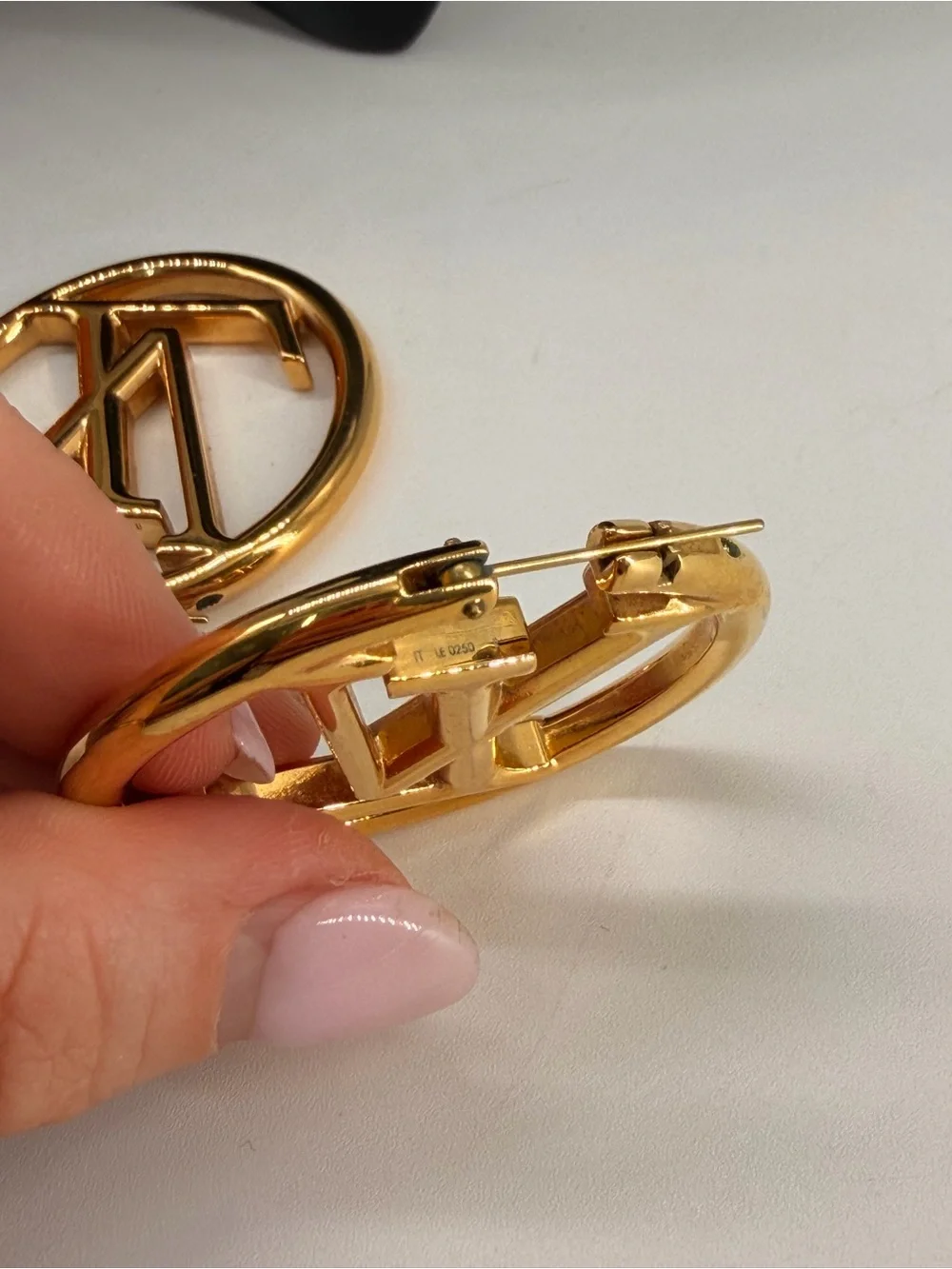 Louis Vuitton Louise Hoop Earrings Gold